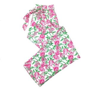 Lilly Pulitzer Floral Print Tie High Waist Pant